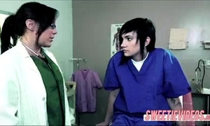 Lesbian doctor and patient aged youthful white wife on horny white wife