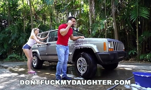 Don't fuck my daughter - nasty sierra nicole copulates the carwash guy