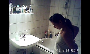 Caught niece having a washroom on hidden webcam - ispywithmyhiddencam.com