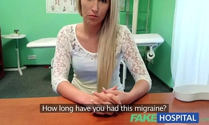 Fakehospital blond womans headache cured by 10-Pounder and her squirting moist vagina