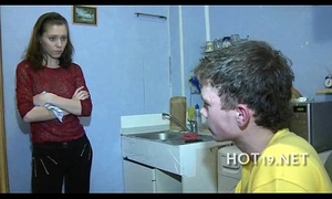 Nice team fuck with legal age teenager gal