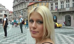 Wild public sex with lascivious blond Married slut