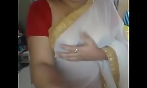 Desi mallu aunty pressing nipple herself part 2