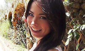 Smiley brunette gets fucked on a holiday in Barcelona