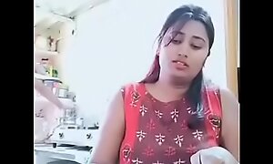Swathi naidu enjoying while cooking with her swain
