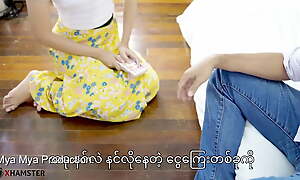 Myanmar – little maid seduces her boss to fuck while working