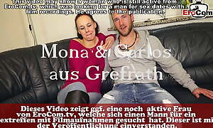 Ugly German girlfriend next door tries amateur couple casting