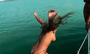 Crazy hard sex on the boat