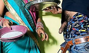 Karwa Chauth Special Bengali Married Couple First Sex and had blowjob in the room with clear Hindi Audio