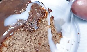 food porn fantasy. Eating my cake with cum