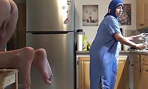 Arab Maid Cleans Kitchen And Asshole Of Her British Boss