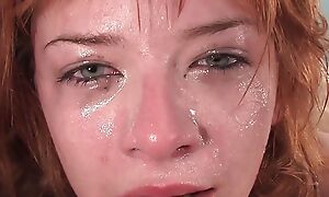Red-haired teen likes to suck and fuck anal