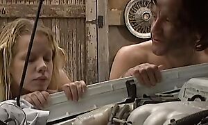 Sweet blonde gets nailed by hot mechanic
