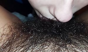 I tongue my girlfriend's hairy pussy to orgasm - Lesbian-illusion