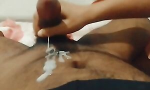 Sri Lankan girl play with big cock and lot of cum