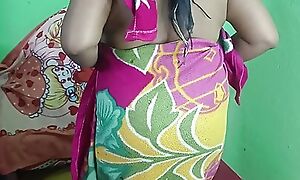 Indian sexy mom Striping in home .