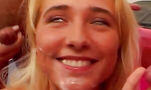 Beautiful German teen pleasing multiple cocks at the same time