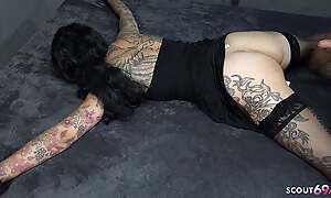 Tie up German Inked Mature get Fucked and Creampied from behind by Stranger