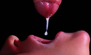 CLOSE UP: BEST Milking Mouth for your DICK! Sucking Cock ASMR, Tongue and Lips BLOWJOB DOUBLE CUM -XSanyAny