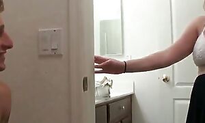 BBW step-mother talks dirty and lets her step-son fuck her