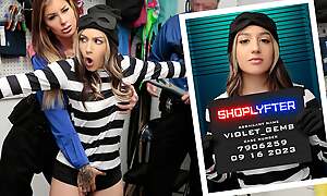 Violet Gems Gets Caught Shoplifting In The Mall While Wearing A Thief Costume - Shoplyfter