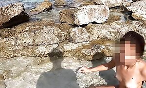 Stranger fucks me on nude beach! Amateur LustTaste 4K