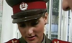 German policewoman pleasing a hard and loaded cock