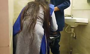 Indian college student in H.O.D.'s bathroom